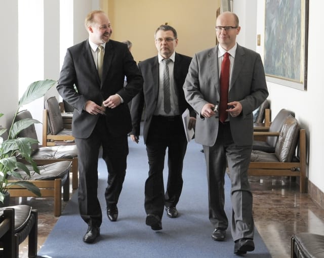 Jeroným Tejc, Lubomír Zaorálek, Bohuslav Sobotka. Photo: CTK
